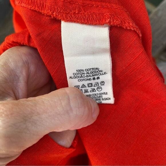 NEW FREE PEOPLE Red DIANA Wrap Cotton Midi Dress size XS - Picture 11 of 12